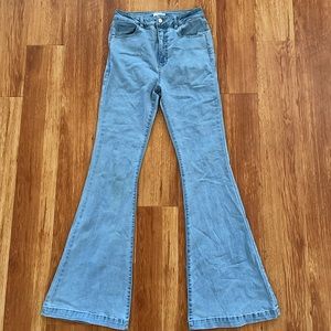High waisted flare jeans